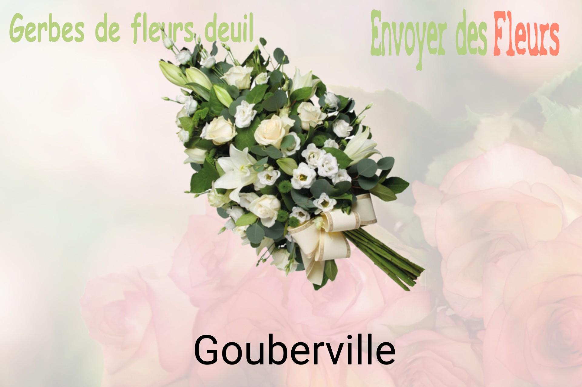 Gerbe de fleurs de deuil livrée à Gouberville
